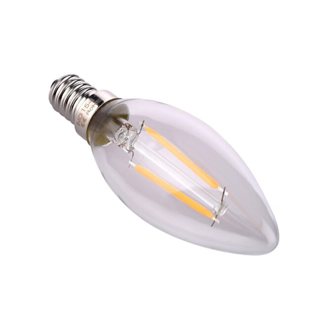  ywxlight οδήγησε ίνα πηνίο e14 e26 / e27 4w 320lm edison λαμπτήρα κερί edison αντικαταστήσει 4w λαμπτήρα πυρακτώσεως φωτισμού ac 220-240v