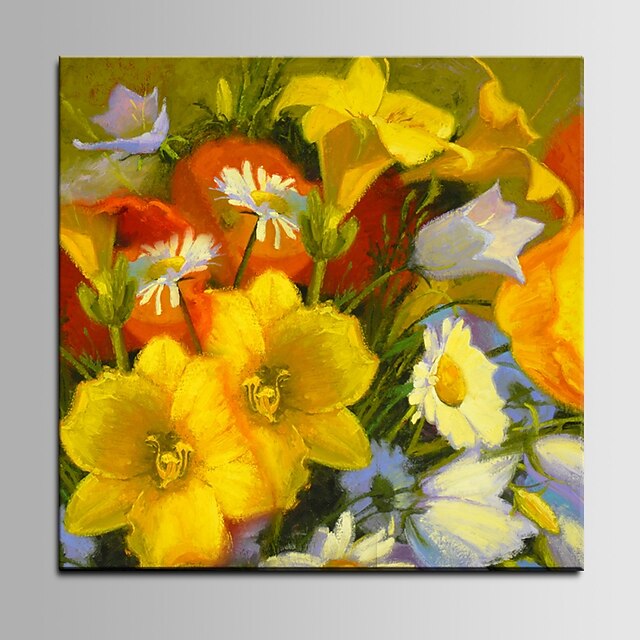  Hand-Painted Still Life Square, Pastoral Canvas Oil Painting Home Decoration One Panel