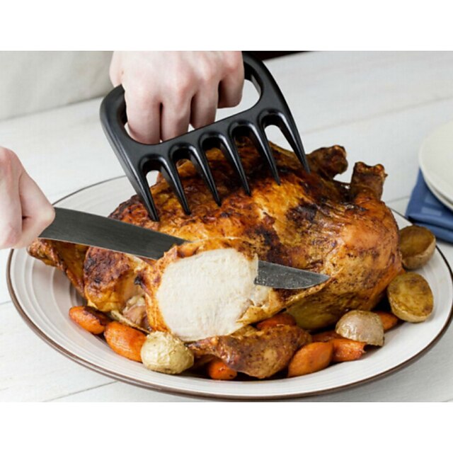  Cut Meat Safety Armguard Cut meat Aid Hand device Prevent cut Hand Loose Meat Tear Meat  Fork 1PCS Random Color