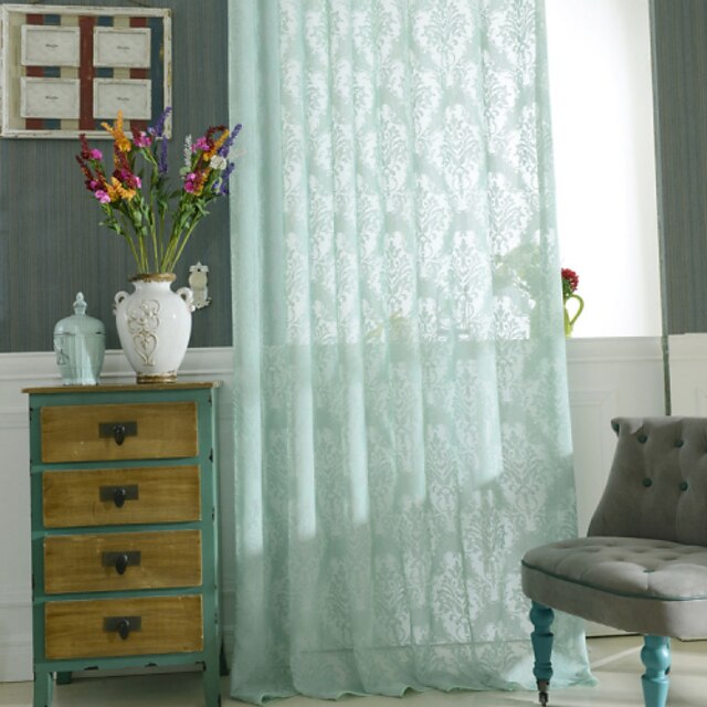  Sheer Curtains Shades Bedroom Polyester Hollow Out