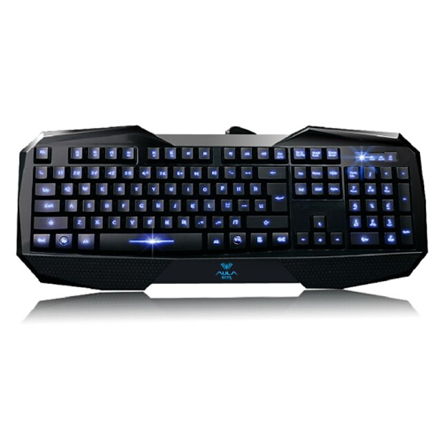 Aula Befire Illuminated Keyboard USB 3-Colors LED Backlit Light Up Multi-media Games Gaming Keyboard