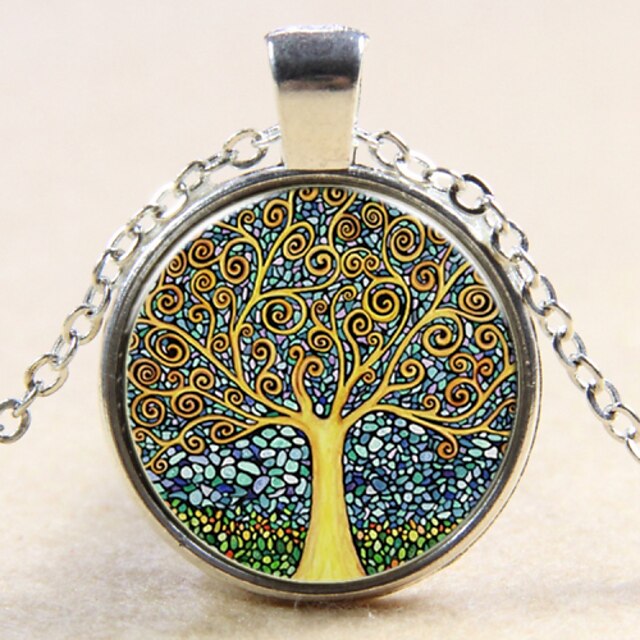  Women's Pendant life Tree Ladies Fashion Sterling Silver Copper Bronze Silver Necklace Jewelry For Wedding Party Casual Daily