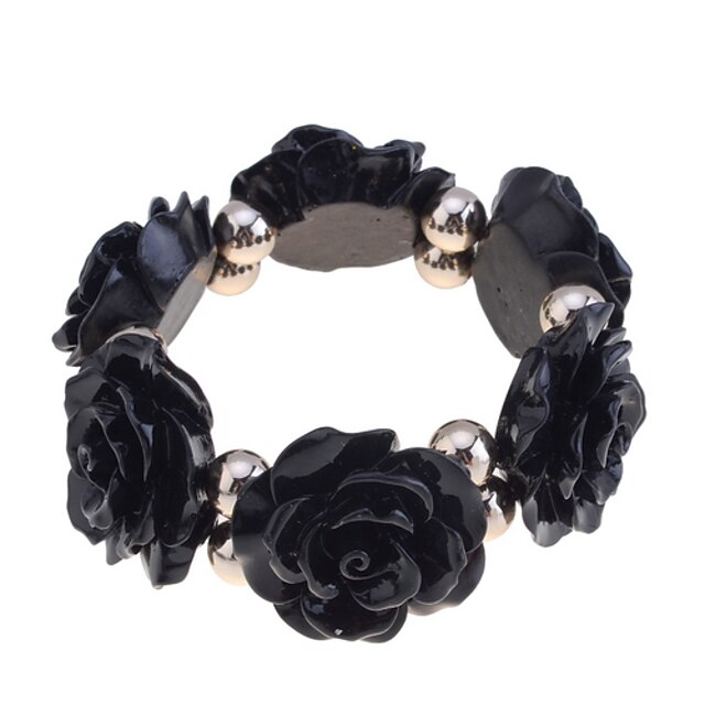  Women's Bead Bracelet - Resin Roses, Flower Ladies, Unique Design, Fashion Bracelet Jewelry Orange / Beige / Pink For Party Daily Casual