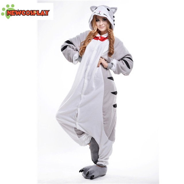 Toys & Hobbies Cosplay & Costumes | Adults Kigurumi Pajamas Cat Chis Sweet Home / Cheese Cat Animal Onesie Pajamas Polar Fleece 