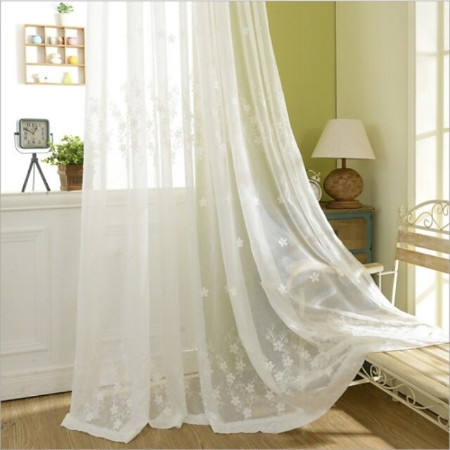  cortinas eco-friendly cortinas dois painéis / bordados / quarto