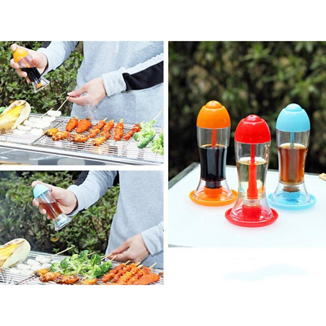  BBQ Oil Bottle Portable Kitchen Prinkling Can Seasoning Sauce Bottles Cans Soy Vinegar Press the Outflow Random Color