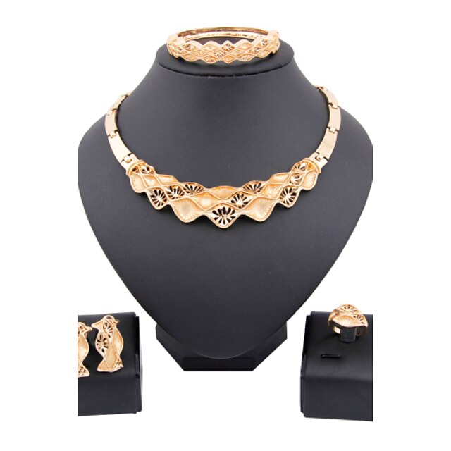  Women's Jewelry Set Fashion Earrings Jewelry For Wedding Party / Rings / Necklace / Bracelets & Bangles