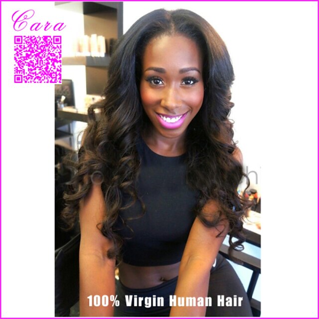  Human Hair Glueless Full Lace Full Lace Wig Side Part style Brazilian Hair Body Wave Wig 10-24 inch with Baby Hair Natural Hairline African American Wig 100% Hand Tied Women's Medium Length Long