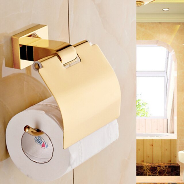  Porte-papier toilette contemporain Laiton 1 pièce - Bain d'hôtel