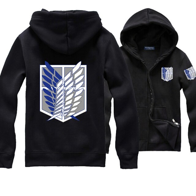  Inspiriert von Attack on Titan Allen Walker Kapuzenshirt Polar-Fleece Druck Top Für Herrn