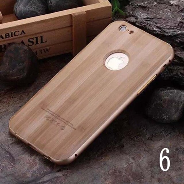  For iPhone X iPhone 8 iPhone 6 iPhone 6 Plus Case Cover Plating Back Cover Case Wood Grain Hard PC for iPhone X iPhone 8 Plus iPhone 8