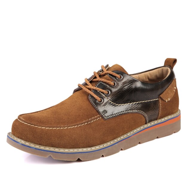  Hombre Oxfords Confort Ante Primavera Verano Otoño Casual Combinación Tacón Plano Azul Oscuro Gris Marrón Plano