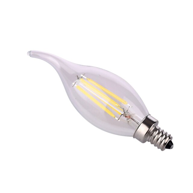  YWXLIGHT® 1 szt. 8 W Żarówki LED świeczki 640 lm E12 A60(A19) 4 Koraliki LED COB Dekoracyjna Ciepła biel Naturalna biel 110-130 V / ROHS