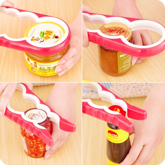  4 in 1Multi-function Combination Can Opener Open Cans household Implement Anti-skid Screw Cap Tin Opener Random Color