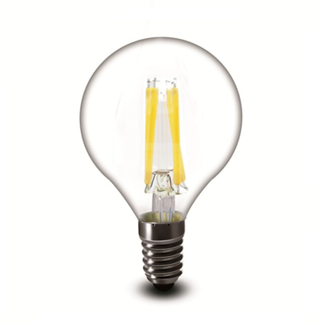  E14 LED Filament Bulbs G45 4 COB 400 lm Warm White 2700 K Dimmable AC 220-240 V