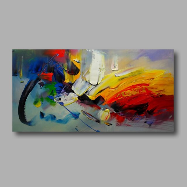  Hang festett olajfestmény Kézzel festett - Absztrakt Modern Tartalmazza belső keret / Nyújtott vászon