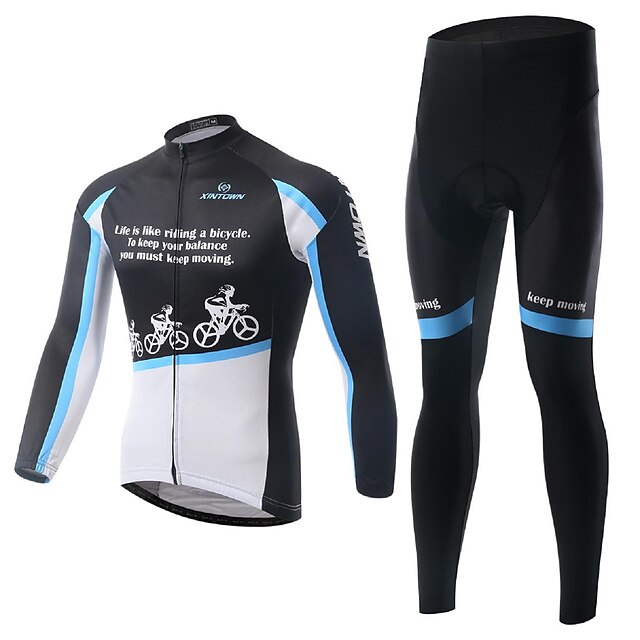  Calça com Camisa para Ciclismo Homens Manga Comprida MotoRespirável / Resistente Raios Ultravioleta / Permeável á Humidade / Compressão /