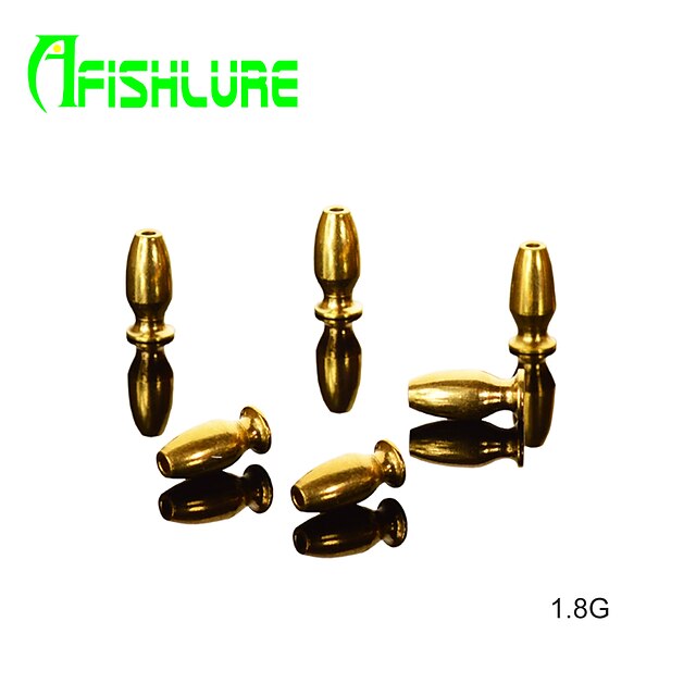  Afishlure Vase Type Pure Copper Bullets 1.8g Fishing Weights Fishing Accessaries Copper Pendants 12pcs/lot