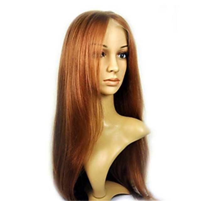  capless Mischungsfarben lange Länge hochwertigen natürlichen glatte Haare synthetische Perücke