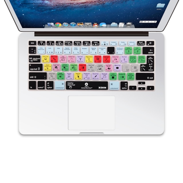 Xskn Illustrator Shortcuts Keyboard Skin Silicone For Macbook Air 13 Macbook Pro Retina 13 15 17 Us Eu Layout 21 61