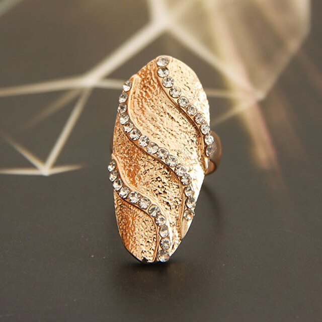  Statement Ring For Women's Crystal Party Casual Daily Crystal Silver Plated Gold Plated / Imitation Diamond