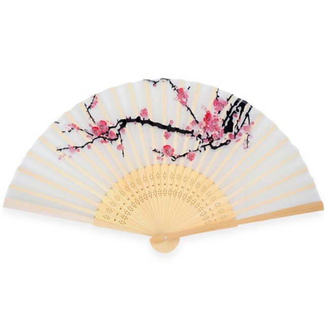  Material Party / Evening Hand Fans Bamboo Garden Theme Shell Style Hand Fan
