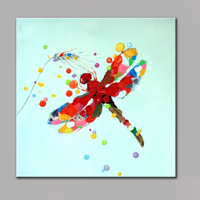  Single Modern Abstract Pure Hand Draw Ready To Hang  Decorative Dragonfly Oil Painting