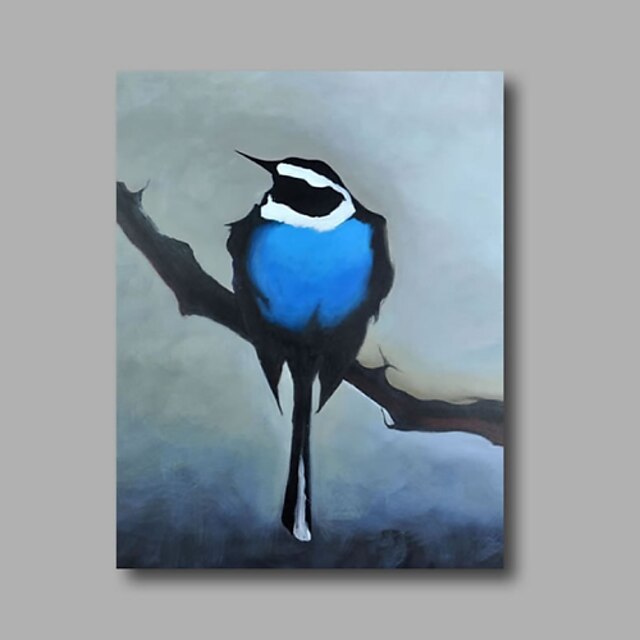 Oil Painting Hand Painted - Abstract / Animals Modern Canvas / Stretched Canvas