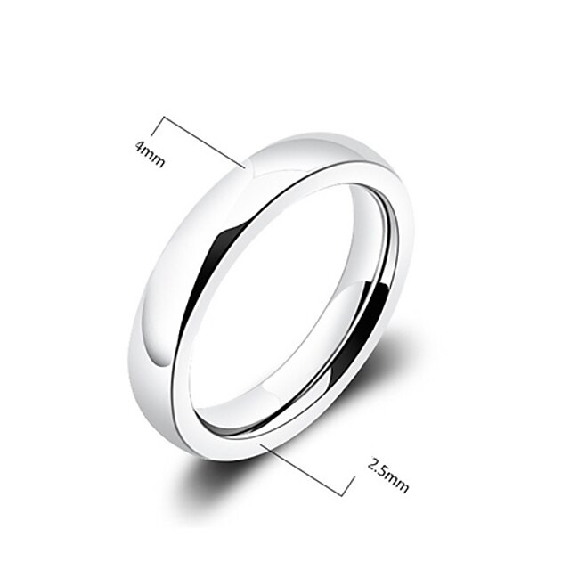  Band Ring Silver Silver Plated Fashion 7 / Men's / Men's