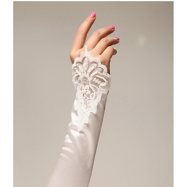  Satin Elbow Length Glove Bridal Gloves