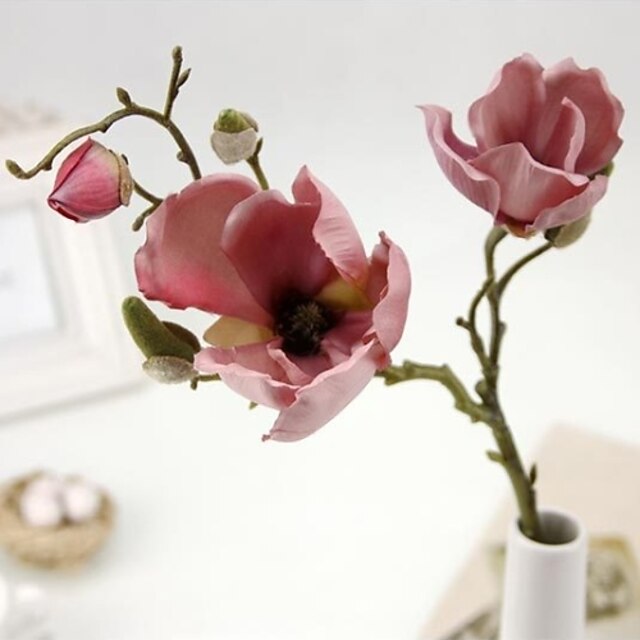  Kunstbloemen 1 Tak Europese Stijl Magnolia Bloemen voor op tafel