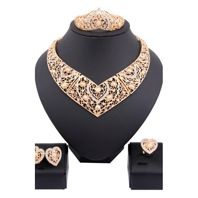  Women's Jewelry Set Cross Fashion Earrings Jewelry For Wedding Party / Rings / Necklace / Bracelets & Bangles