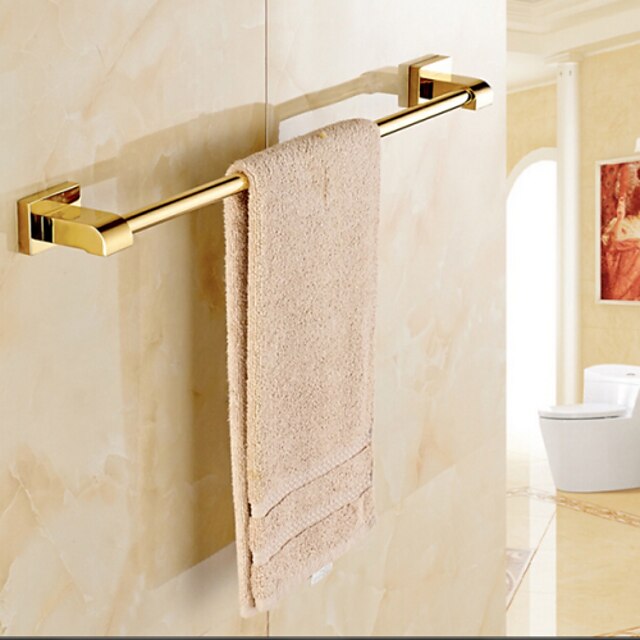  Towel Bar Contemporary Brass 1 pc - Hotel bath 1-Towel Bar
