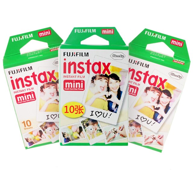  nye Fujifilm Instax mini film 30 ark almindeligt kant øjeblikkelig foto til kamera mini 7s 8 25 50s 90