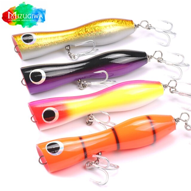  1 pcs Jerkbaits Minnow Popper Lebegés Süllyedő Bass Pisztráng Csuka Tengeri halászat Csalidobó Folyóvíz horgászat Fa Fém / Csali horgászat / Általános horgászat / Villantós & Csónakos horgászat