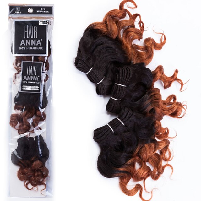 3 csomag Brazil haj Göndör Klasszikus Szűz haj Ombre 8 hüvelyk Ombre Emberi haj sző 7a Human Hair Extensions