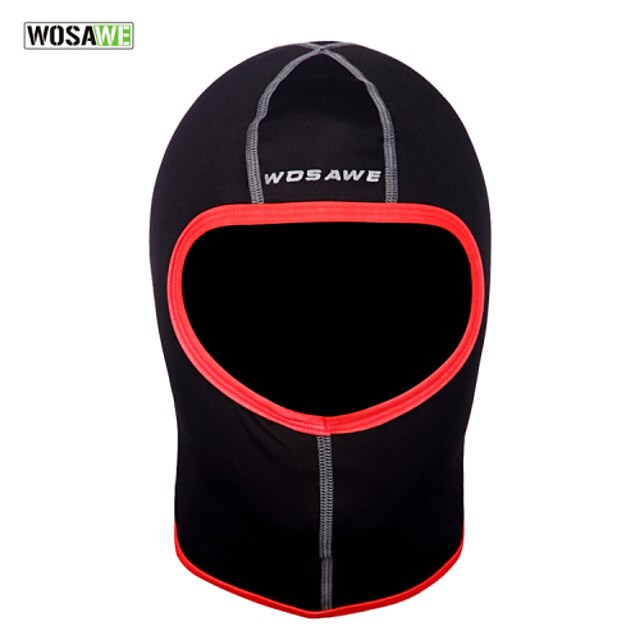  WOSAWE Face Mask Pălării Culoare solidă Keep Warm Rezistent la Vânt Respirabil Uscare rapidă Rezistent la Praf Bicicletă / Ciclism Negru / Roșu Poliester Fleece pentru Bărbați Pentru femei Adulți