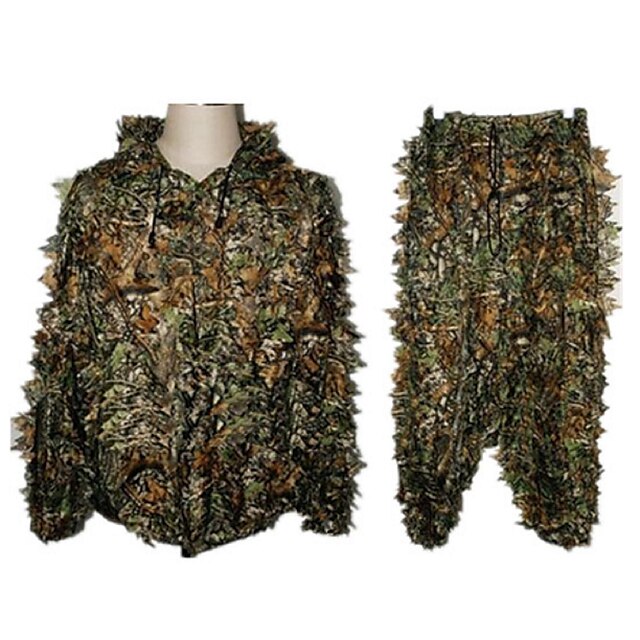  Men Outdoor Camouflage CS Hunting Bow Suits Jacket Coat Camo Fishing Casual Suits(Jacket+Trousers+Hat+Surface+Glove)