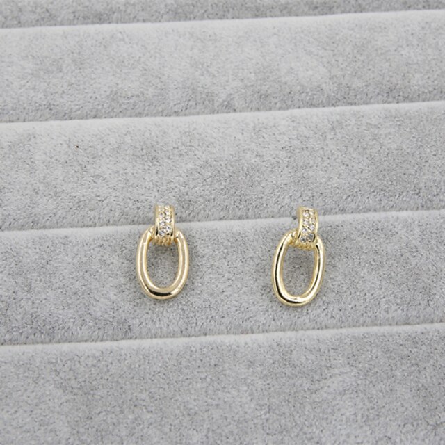  Women's Drop Earrings Luxury Rhinestone Imitation Diamond Earrings Jewelry Golden For Wedding Party Daily Casual Sports