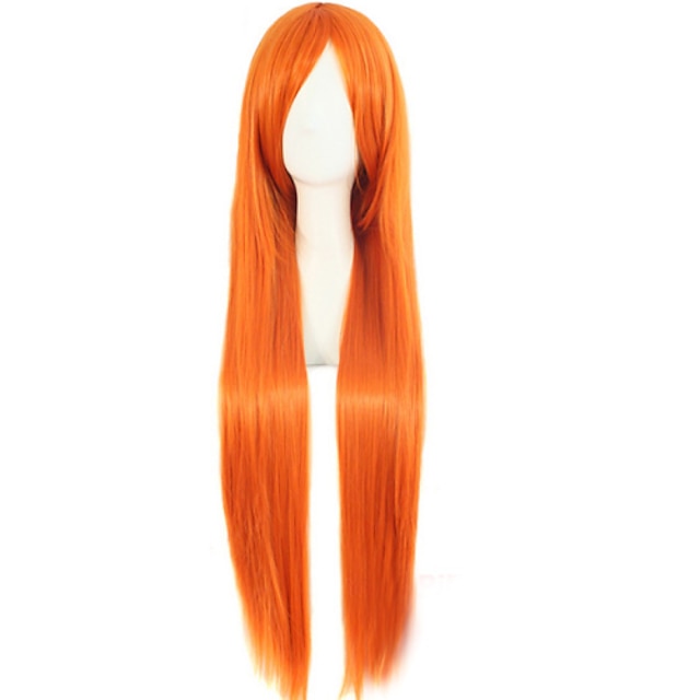  косплей костюм парик синтетический парик прямой прямой парик длинные желтые синтетические волосы женский красный
