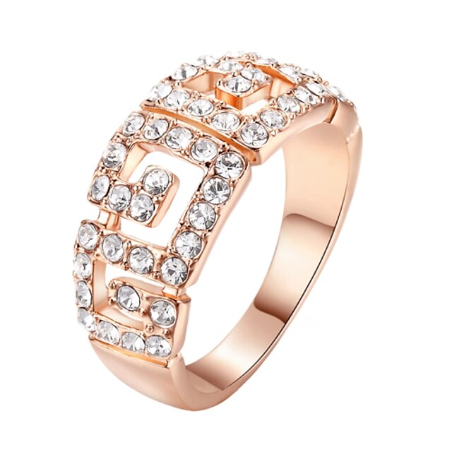  Women's Statement Ring Crystal Golden / Silver 18K Gold Plated / Imitation Diamond / Alloy Ladies / Luxury / Fashion Wedding / Party Costume Jewelry
