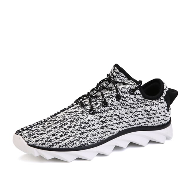  Men's Comfort Shoes Spring / Fall Athletic Casual Outdoor Running Shoes Tulle Insulated Puncture Resistant Slip Resistant White / Black / Red / Lace-up / Split Joint