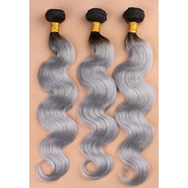  Peruvian Hair Body Wave 300 g Ombre Hair Weaves / Hair Bulk Human Hair Weaves Human Hair Extensions