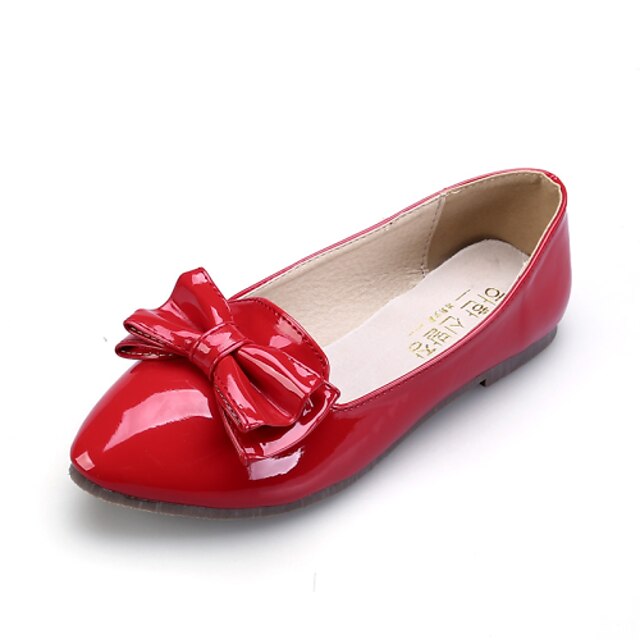  Girls' Shoes Leatherette Spring / Summer / Fall Comfort Flats Bowknot for Black / Red / Pink