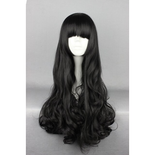  Lolita Wigs Sweet Lolita Dress Black Lolita Lolita Wig 28 inch Cosplay Wigs Solid Colored Wig Halloween Wigs