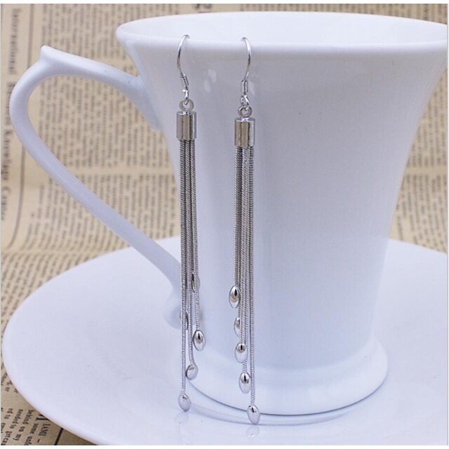  Women's Drop Earrings Sterling Silver Silver Earrings Tassel Jewelry For Wedding Party Daily Casual