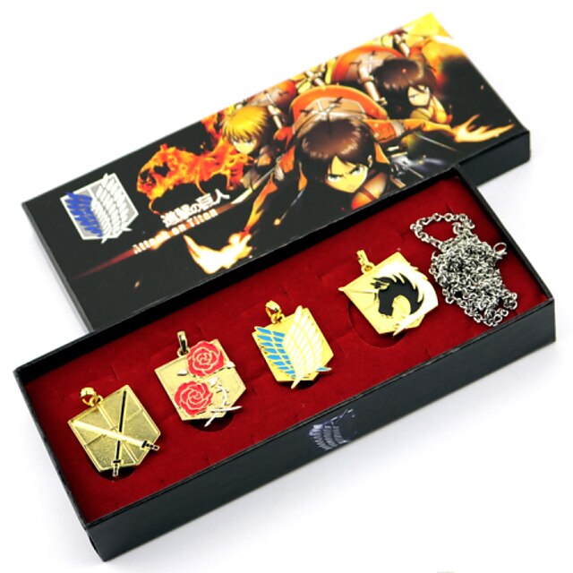  Κοσμήματα Εμπνευσμένη από Επίθεση στον Τιτάνα Στολές Ηρώων levi ackerman Anime Αξεσουάρ για Στολές Ηρώων Κολιέ Κράμα Ανδρικά καυτό Αποκριάτικες Στολές