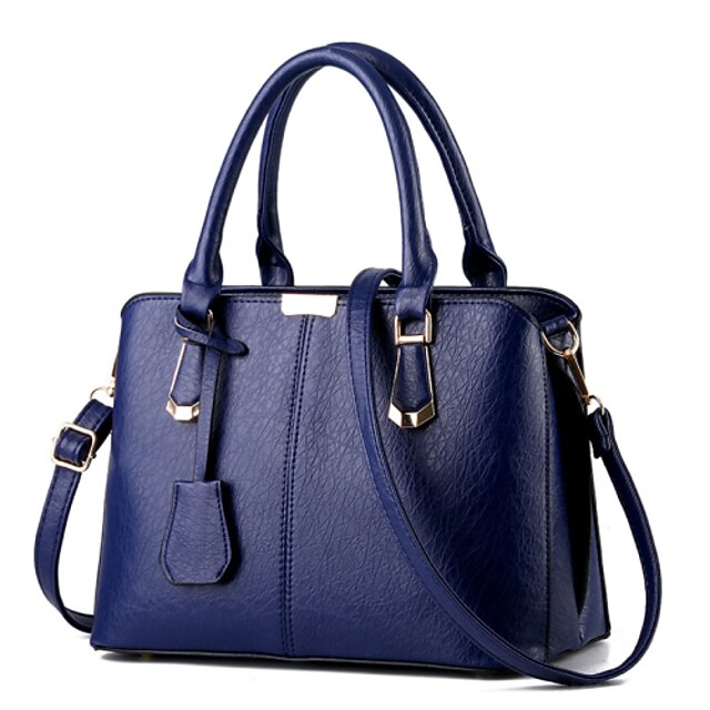  Women's Bags PU Tote for Casual Outdoor All Seasons Blue Black Wine