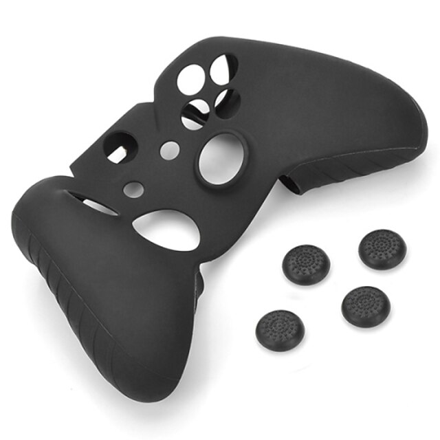  Silicone Wireless Controller Protective Case + TPU Four Controller Caps Set for XBOX ONE