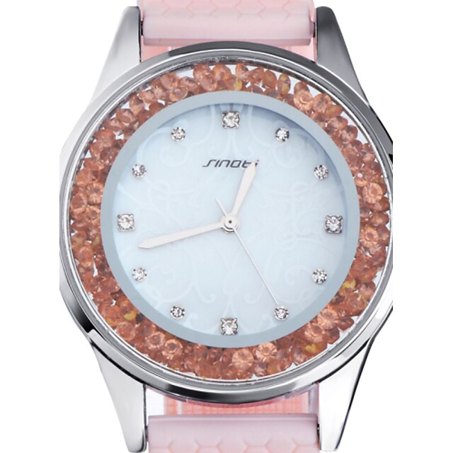  SINOBI Women's Luxury Watches Casual Watch Fashion Watch Quartz Ladies Water Resistant / Waterproof Analog Pink / Silicone